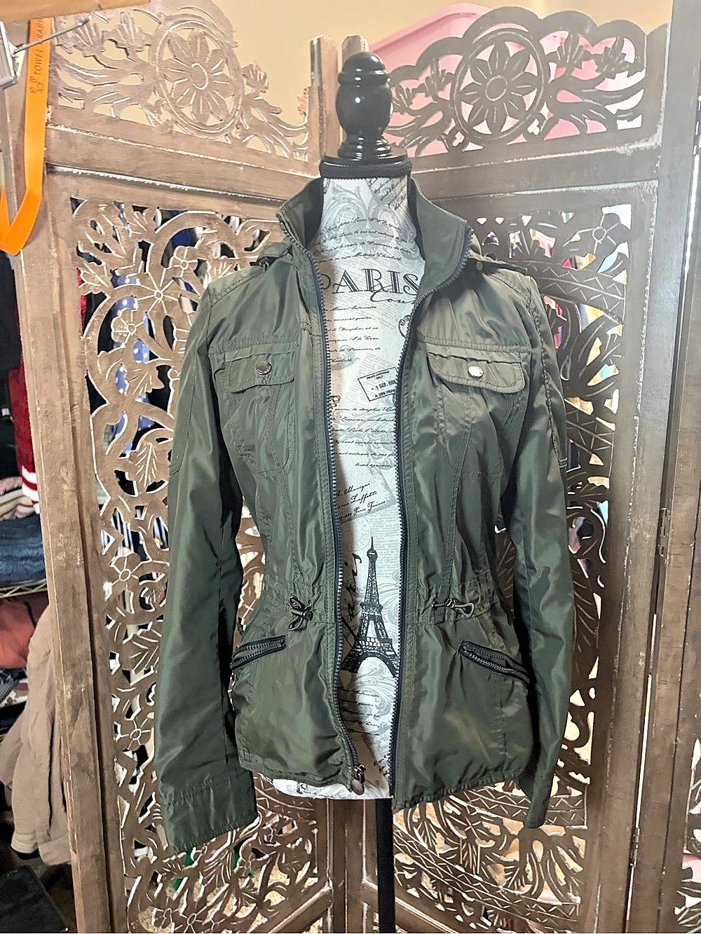 Laundry Utility Jacket in Green Size Small Like New